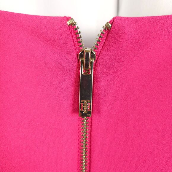 NWT Tommy Hilfiger Womens 20w Pink Cold Shoulder Sheath Summer Sleeve Dress - Picture 4 of 8